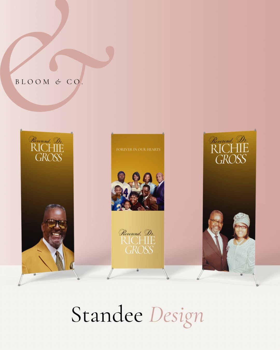 Rev Richie Gross memorial standee tribute