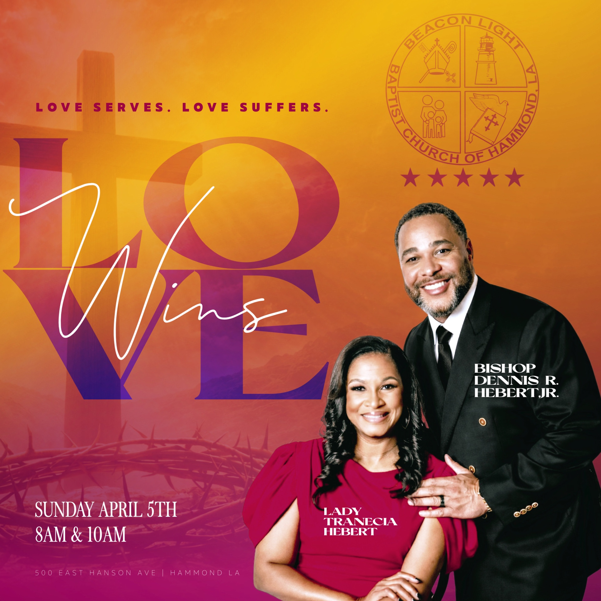 Love Wins Event Campaign — Key Art: Love Wins — Resurrection Sunday flyer